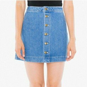 American Apparel Denim Button Down Mini Skirt
